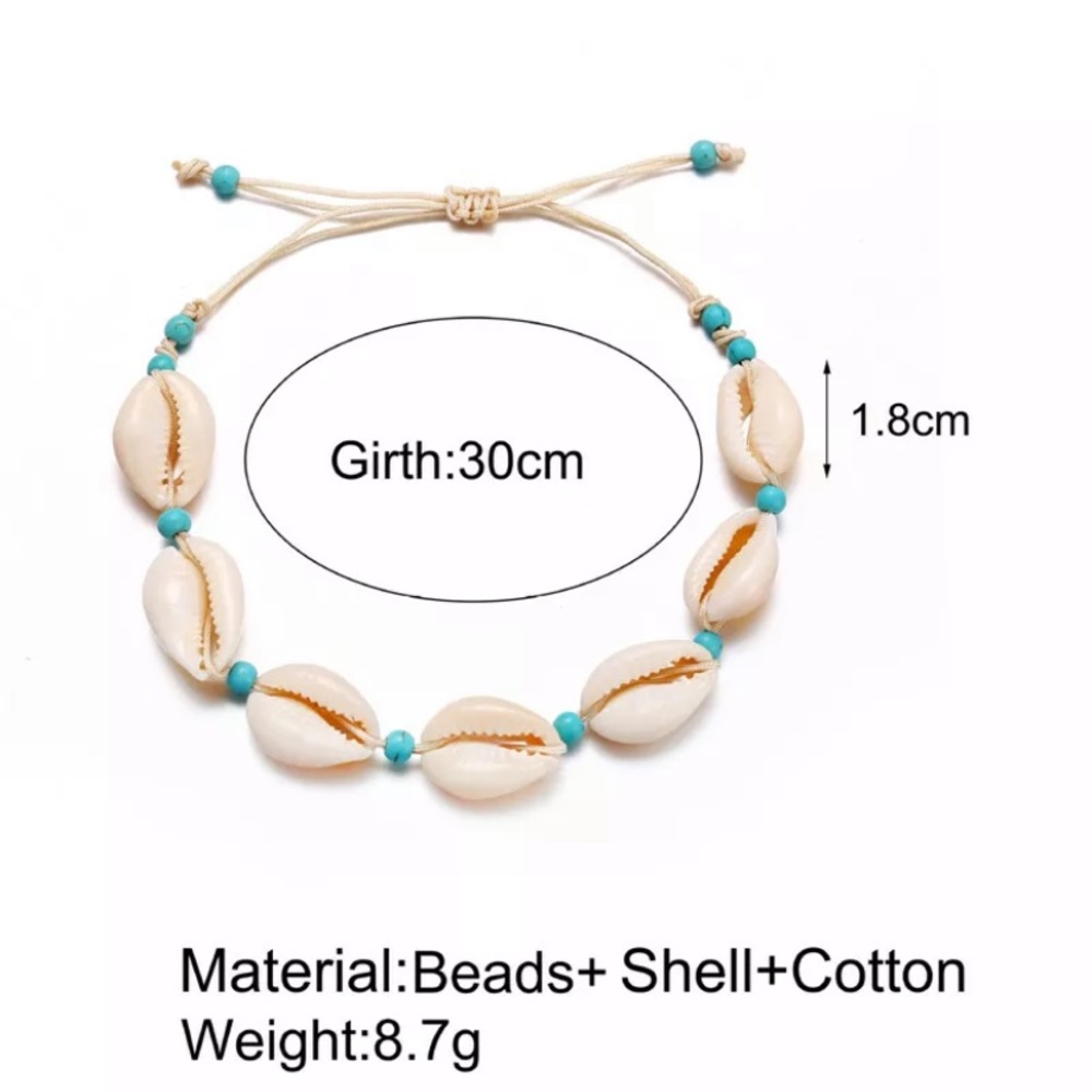 Trendy Cowrie Sea Shell Anklet Bracelet Very cute - Picture 7 of 7